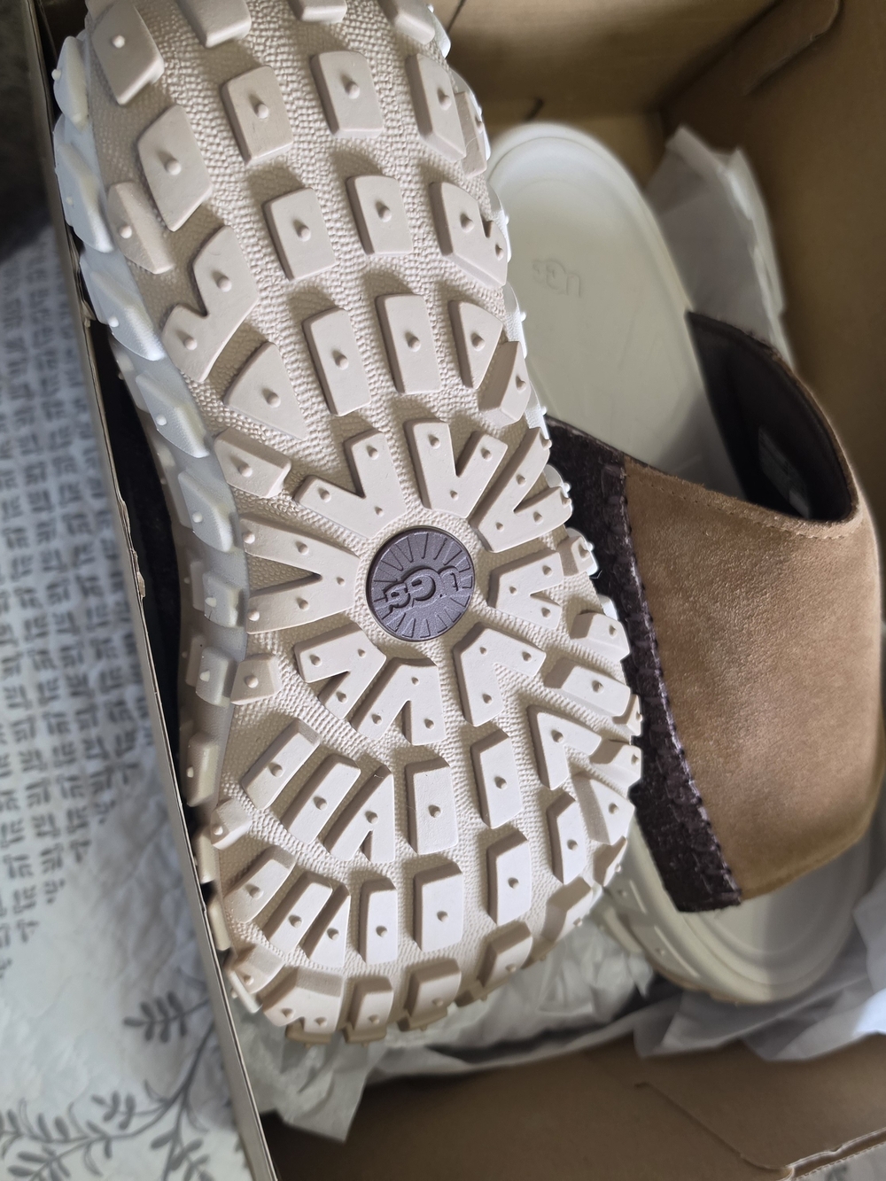 UGG Brown Suede Slide Sandals - Picture 4 of 4